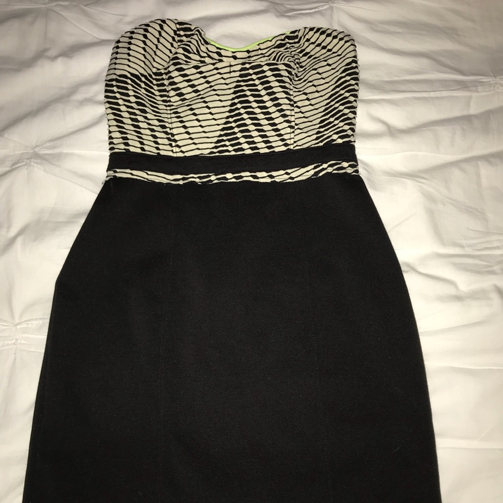 Silence + Noise Black strapless black dress